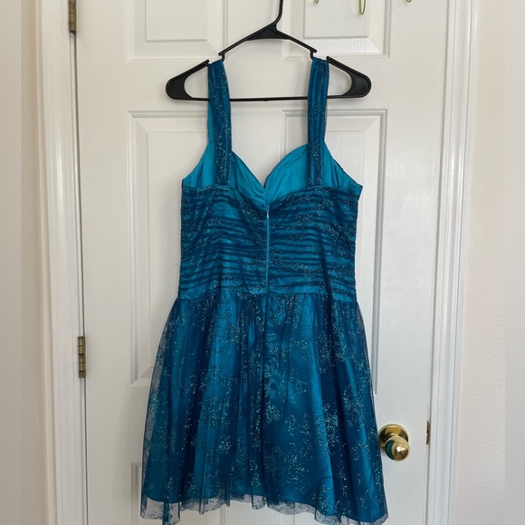 Prom Dress Blue Sparkles - Excellent Condition! - Picture 2 of 4